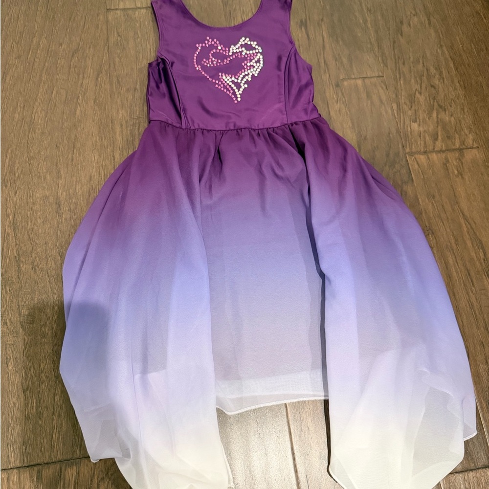 Disney Descendants Mal Purple and White Ombre Dress